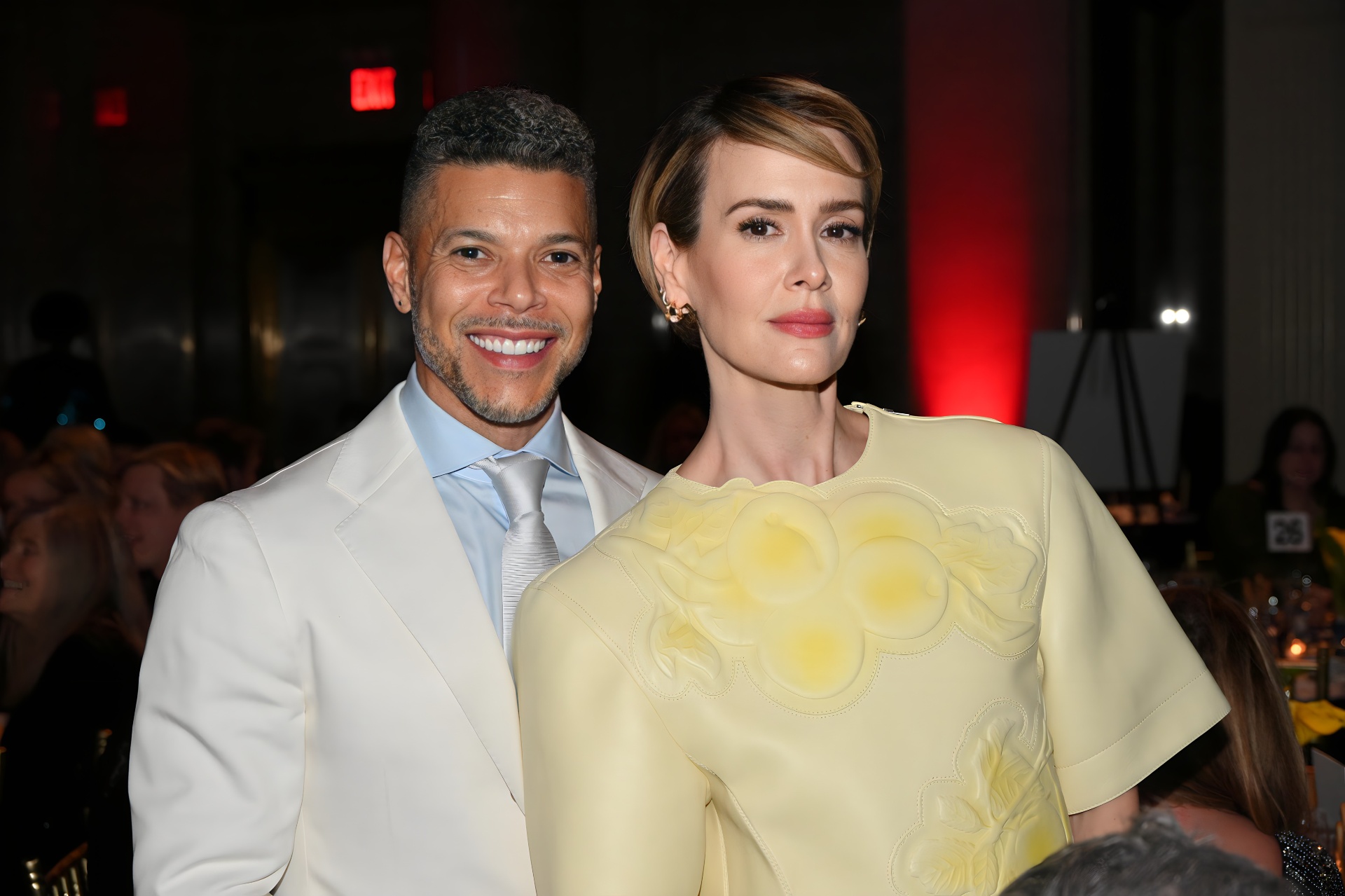 Brandon Kyle Goodman and Sarah Paulson at a Manhattan corporate event photographed by Dorothy Shi