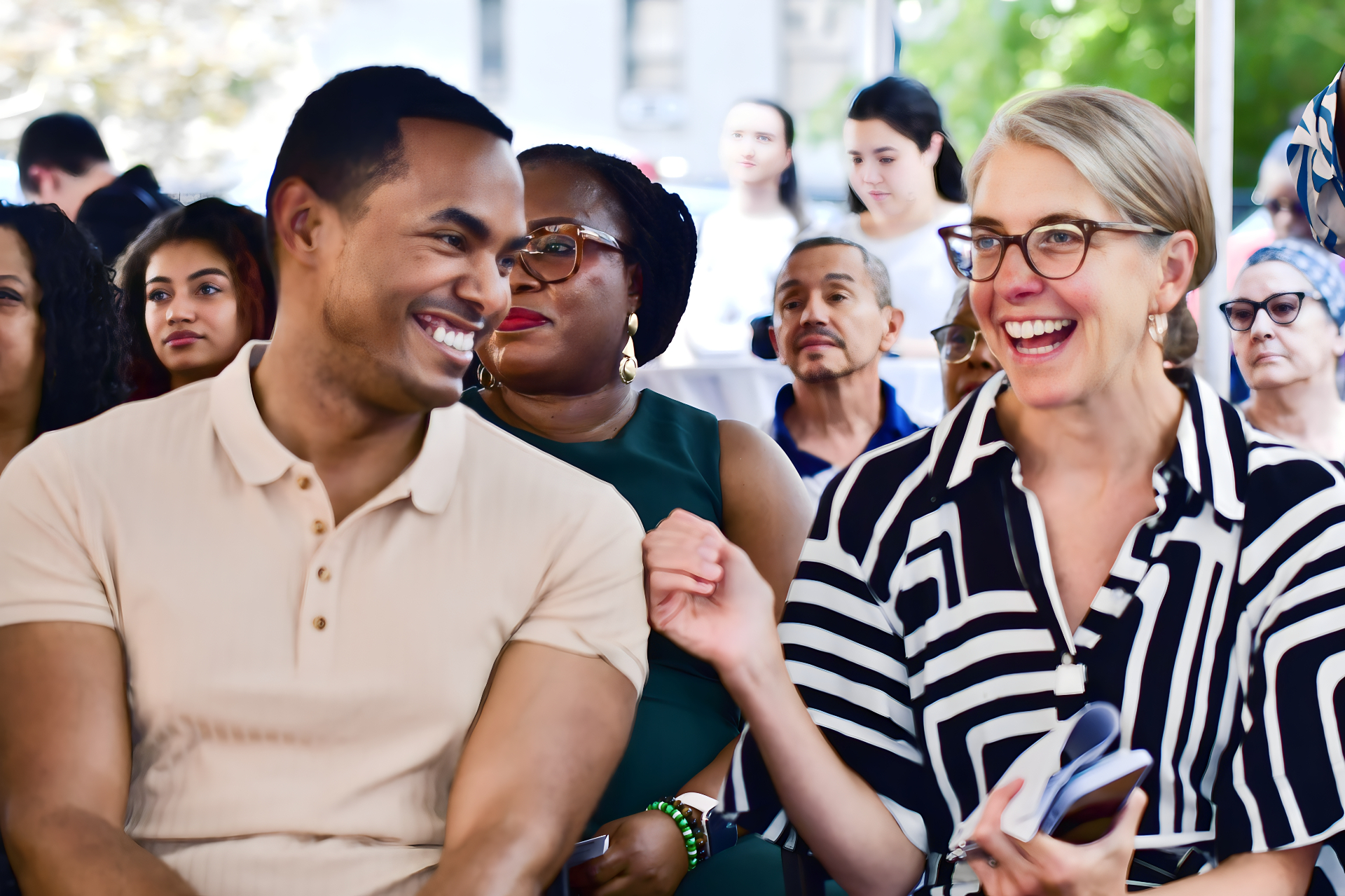 Ritchie Torres and RuthAnne Visnauskas at a NYC public event photographed by Dorothy Shi
