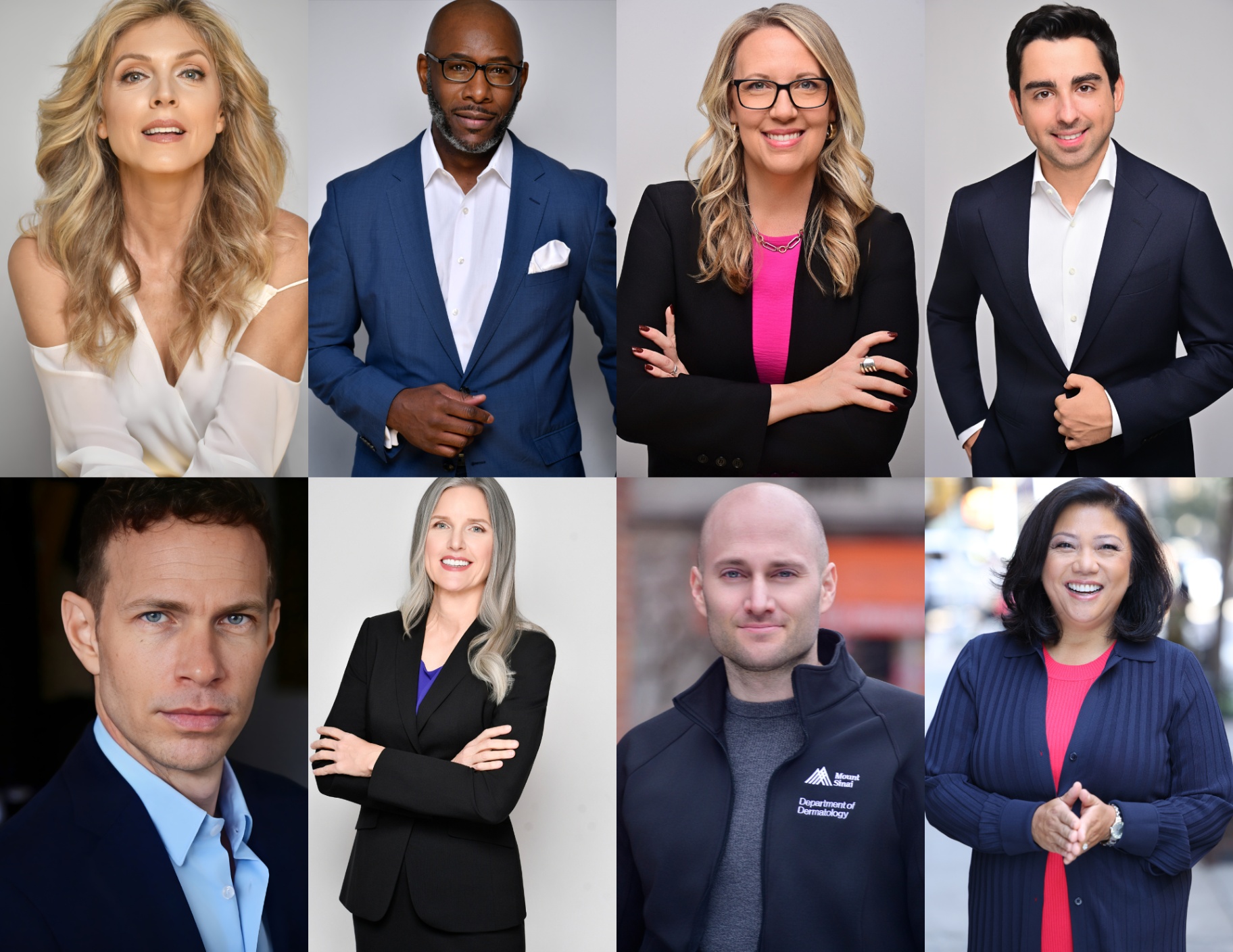Corporate headshot office session collage — NYC executives